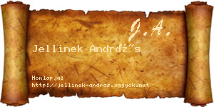 Jellinek András névjegykártya
